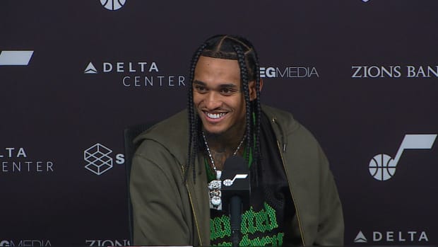 Utah Jazz guard Jordan Clarkson Following Win over Portland Trail Blazers